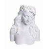 Busto di donna bianco portafiori, altezza 57 cm