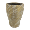 Vaso in cemento oro antico, altezza 46.5 cm