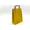 Shopper sealing millerighe giallo con maniglia piatta