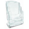 Portadepliant PVC trasparente formato A4 modello con 3 tasche