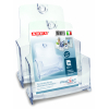 Portadepliant in PVC trasparente con tasca singola