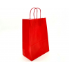Shopper carta kraft rosso con maniglia ritorta