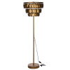 Lampada da terra in metallo oro, altezza 162 cm