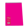 Blok notes con spirale plastificata, formato A4, a quadretti da 5 mm