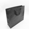 Shopper nero Elegant natural chic  con maniglia in fettuccia cotone