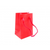 Shopper rosso in carta plastificata opaca, maniglia in cotone