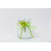 Sacchetto quadrato Ottoman bianco, 13x13 cm, confezione da 10 pezzi