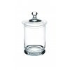 Vaso in vetro cilindrico con coperchio, altezza 28 cm e diametro 16 cm