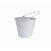 Secchiello in latta bianco, altezza 15 cm