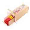 Contenitore porta macaron in cartoncino avana con finestra
