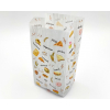 Sacchetto in carta politenata antiunto, fantasia Snack-stuzzicchini, cartone da 10 kg.