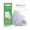 Busta a U soft formato 15x21, liscia alto spessore, confezione da 25 pezzi