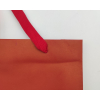Shopper rosso "Elegant natural chic"  con maniglia in fettuccia cotone
