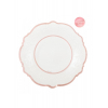 Piatto in cartoncino fantasia Liberty Rose Gold, confezione da 8 pezzi