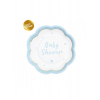 Piatto sagomato in cartoncino fantasia Baby Shower, confezione da 8 pezzi