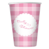Bicchiere in cartoncino fantasia Baby Shower rosa, confezione da 10 pezzi