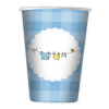 Bicchiere in cartoncino fantasia Baby Shower azzurro, confezione da 10 pezzi