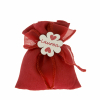 Sacchetto laurea rosso con tirante, 8x10 cm, confezione da 12 pezzi
