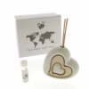 Profumatore Infinity in porcellana a cuore, 8x9 cm, con scatola regalo