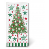 Fazzoletto con albero di Natale, confezione da 10 pezzi