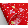 Carta da regalo "Raso Fantasia" con cuori in fogli, formato 70x100 cm, confezione da 25 fogli