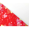 Carta da regalo "Raso Fantasia" con cuori in fogli, formato 70x100 cm, confezione da 25 fogli