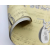 Carta da regalo "Ecocarta Retrò" con strumenti e note musicali, in fogli, formato 70x100 cm, confezione da 25 fogli