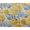 Carta da regalo "Natura Kraft" con fiori blu e beige, in fogli, formato 70x100 cm, confezione da 25 fogli