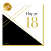Tovagliolo carta 3 veli 33x33cm, fantasia Happy 18, confezione da 16 pezzi