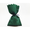Sacchetto tessuto non tessuto verde bosco, bordo smerlato, confezione da 25 pezzi