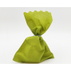 Sacchetto tessuto non tessuto verde salvia, bordo smerlato, confezione da 25 pezzi