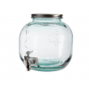 Vaso per bevande in vetro con tappo a vite e spillatore, diametro 23 cm, altezza 24 cm