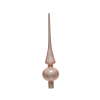 Puntale in vetro rosa cipria, diametro 6 cm, altezza 26 cm