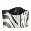 Sacchetto regalo metallizzato fantasia "Brillante Zebra", confezione da 50 pezzi