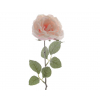 Rosa di seta brinata rosa chiaro, altezza 45 cm