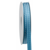 Rotolo nastro in tessuto Stichband con trattini bianchi, altezza 10 mm, lunghezza 15 metri