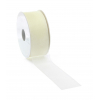 Rotolo nastro organza avorio, lunghezza 50 metri