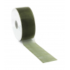 Rotolo nastro organza verde muschio, lunghezza 50 metri