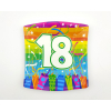 Piatto in cartoncino fantasia "Party Boom 18°", diametro 19cm, confezione da 10 pezzi