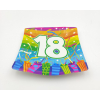 Piatto in cartoncino fantasia "Party Boom 18°", diametro 19cm, confezione da 10 pezzi