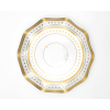 Insalatiera in plastica decoro oro con bordo smerlato