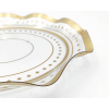 Insalatiera in plastica decoro oro con bordo smerlato