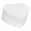 Scatola in cartoncino rigido bianco sagomata Cuore con coperchio