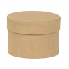 Scatola mini cappelliera in cartoncino rigido con coperchio, diametro 9cm, altezza 6.5cm