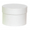 Scatola mini cappelliera in cartoncino rigido con coperchio, diametro 9cm, altezza 6.5cm