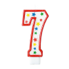 Candela numero glitter con supporto, altezza 13.5cm