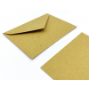 Biglietto e busta in carta paglia, formato 7x11 cm, confezione da 100/100 pezzi