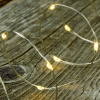 Filo lineare 20 microled a batteria, luce calda fissa, filo in metallo, uso interno, lunghezza 2 metri