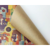 Rotolo carta da regalo millerighe avana, fantasia figure geometriche, h 1 x 10 mt