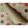 Carta da regalo millerighe avana, fantasia pois rosso nero e panna, formato 70x100 cm, confezione da 25 fogli